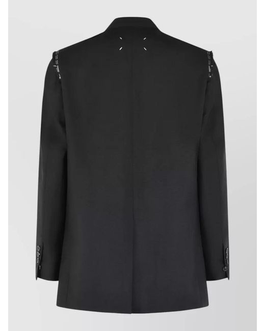 Maison Margiela Black Virgin Wool Single-Breasted Blazer