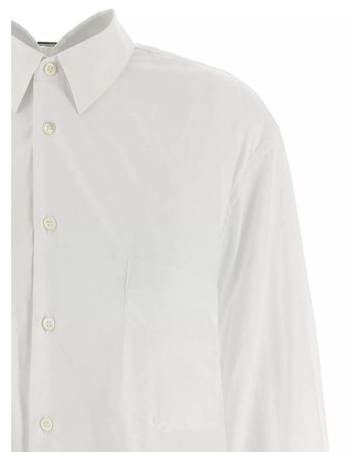 Comme des Garçons White Asymmetric Cotton Shirt