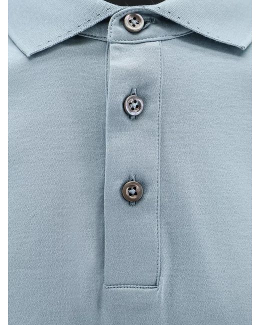 Boss Blue Perry Cotton Polo Shirt Short Sleeves for men