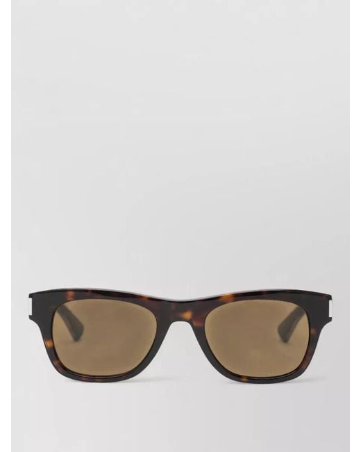Saint Laurent Gray Square Sunglasses Tinted Lenses Tortoiseshell Frame