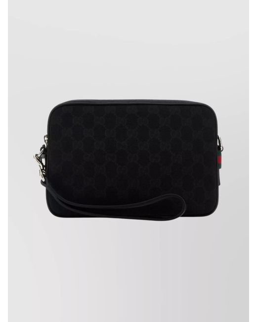Gucci Black Gg Canvas Clutch Bag for men