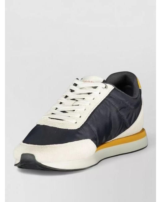 Calvin Klein Blue Leather Low-Top Sneakers for men