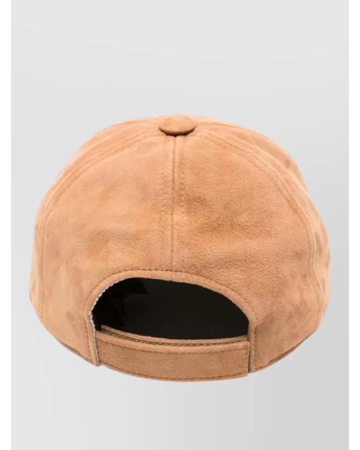 Borsalino Natural Suede Leather Cap