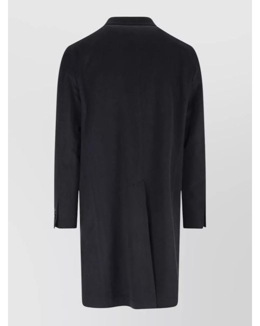 Tagliatore Blue Virgin Wool Double Breasted Coat for men