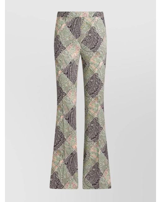Etro Gray Flared Trousers