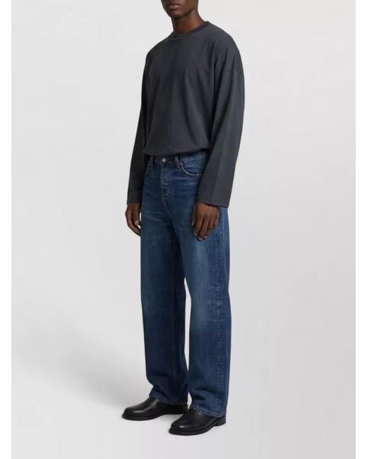 Haikure Blue Denim Norm Core Bethany Mid-Rise Wide-Leg Jeans for men