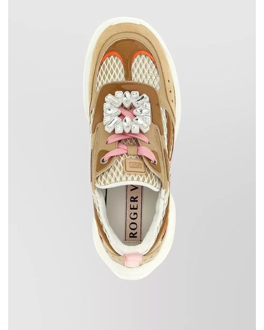 Roger Vivier Natural Leather Low-Top Sneakers