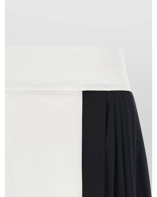 Goldbergh White Axelle Skort Pleated Detail Contrasting Panel