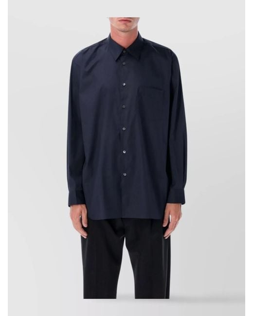 Comme des Garçons Blue Cotton Shirt for men