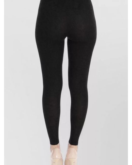 Dolce & Gabbana Black Cashmere High-Rise Leggings