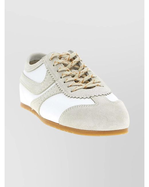 Dries Van Noten White Leather Low-Top Sneakers