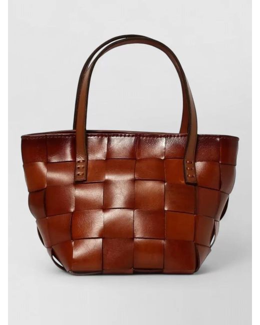 Dragon Diffusion Brown Woven Bucket Shoulder Bag