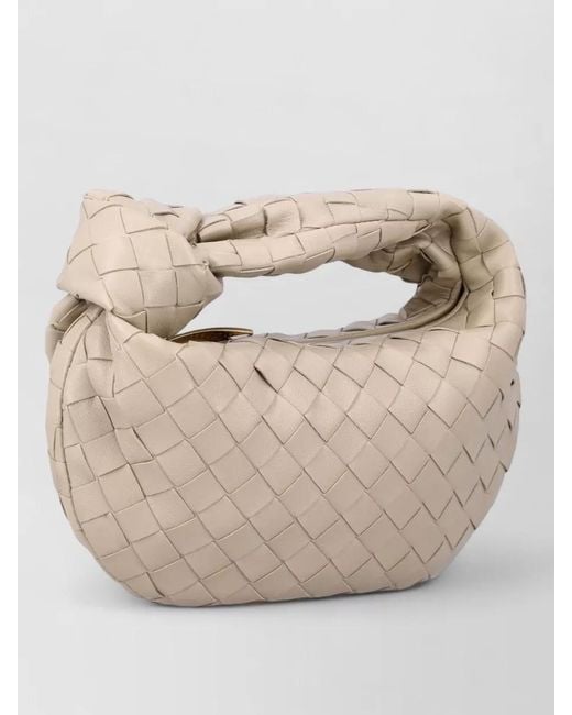 Bottega Veneta Natural Jodie Mini Leather Mini Bag