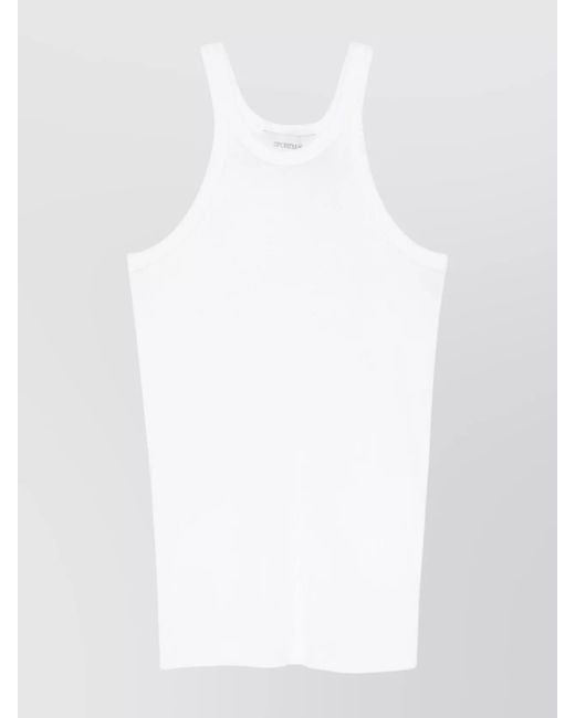 Sportmax White Silk Cotton Tank Top