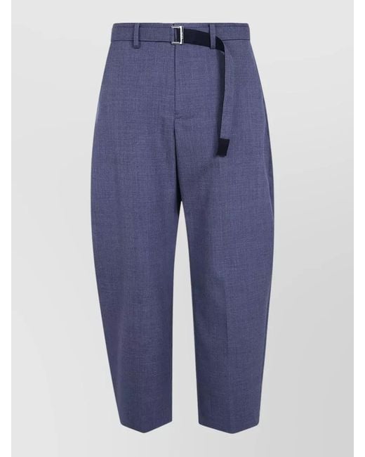 Sacai Blue Tailored Pants Belt Loops And Pockets for men