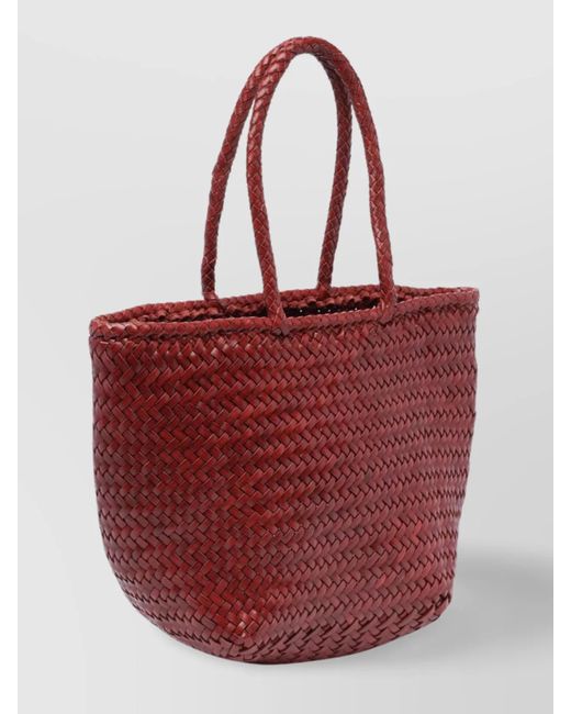Dragon Diffusion Woven Texture Tote Bag With 2 Handles in Red | Lyst UK