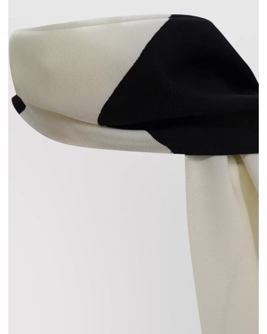 Alberta Ferretti Black Geometric Color Block Lightweight Scarf Rectangle