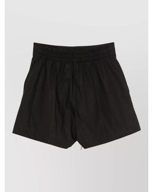 P.A.R.O.S.H. Black Drawstring Detail Shorts Elastic Waistband