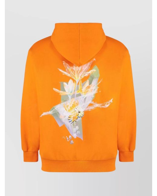 MCM Orange Logo Hood Sweatshirts for men