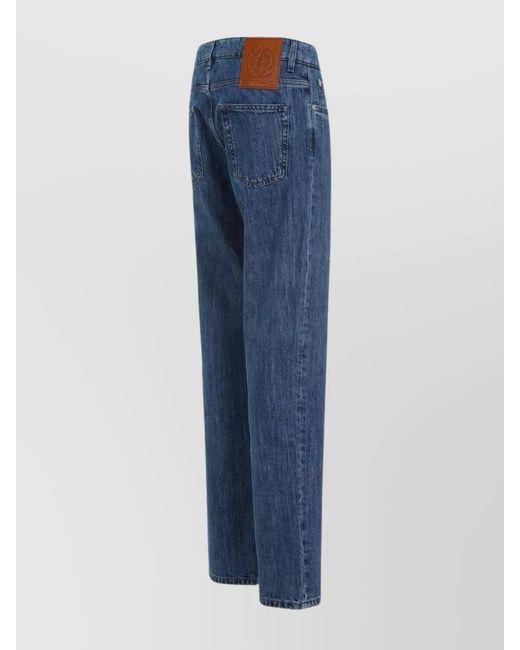 Etro Blue Denim Straight-Leg Jeans for men