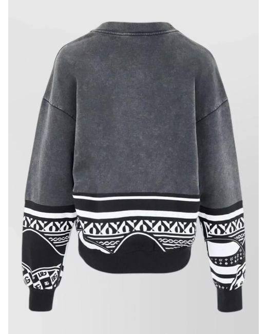 Dolce & Gabbana Gray Cotton Sweatshirt for men