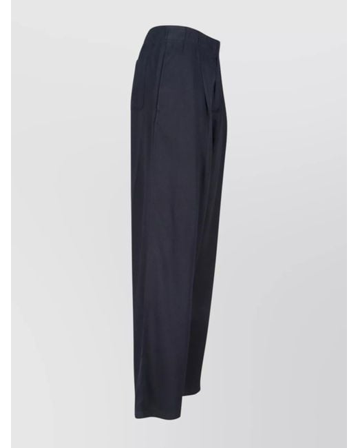 Our Legacy Blue Straight Wide-Leg Trousers