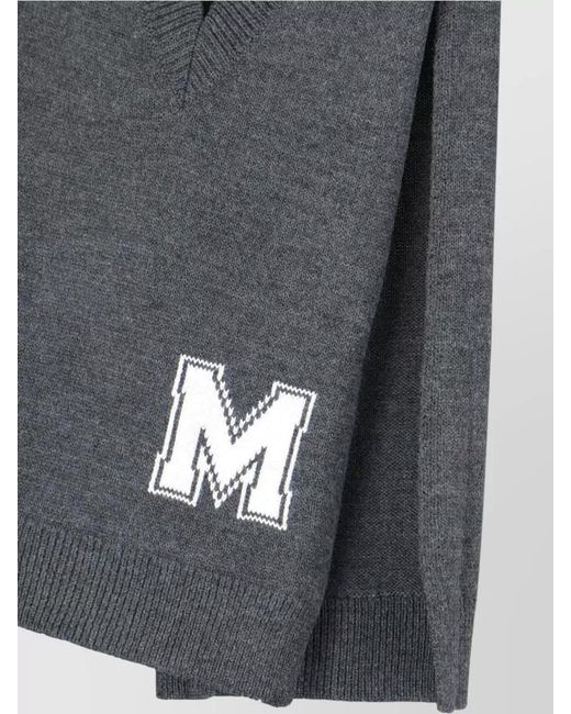 MM6 by Maison Margiela Blue Crewneck Knitted Top