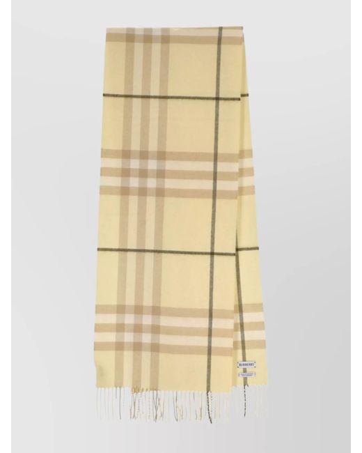 Burberry Natural Embroidered Cashmere Scarf