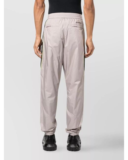 Givenchy White Calf Leather Relaxed-Fit Tapered Track Pants for men