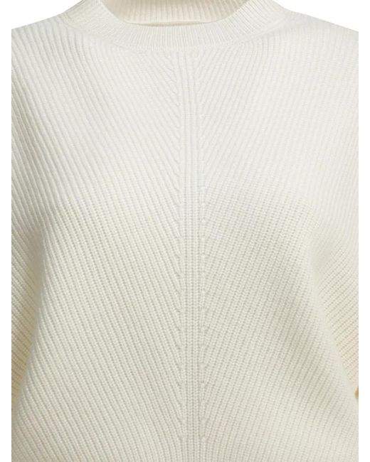 Sa Su Phi White Knitwear Crew Neck Long Sleeves Silhouette