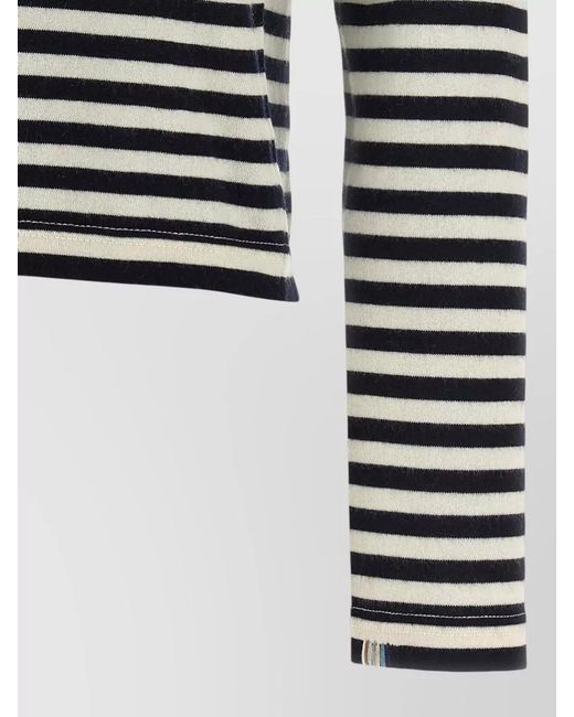 Extreme Cashmere Black Lisa 451 Crew Neck Striped Sweater
