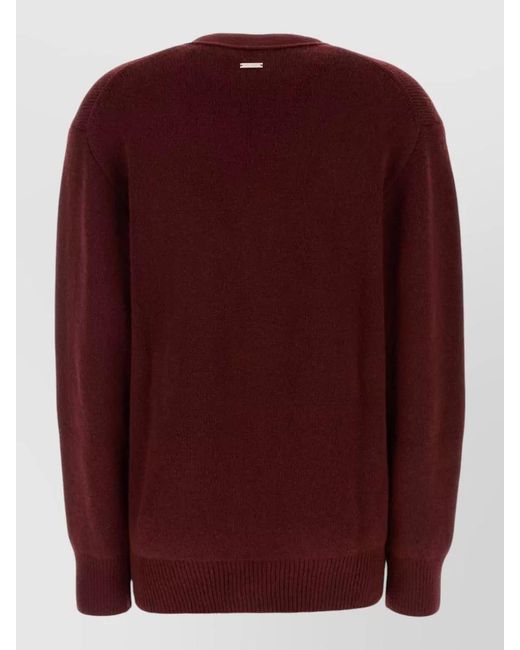 Ferragamo Red Cashmere Blend Cardigan