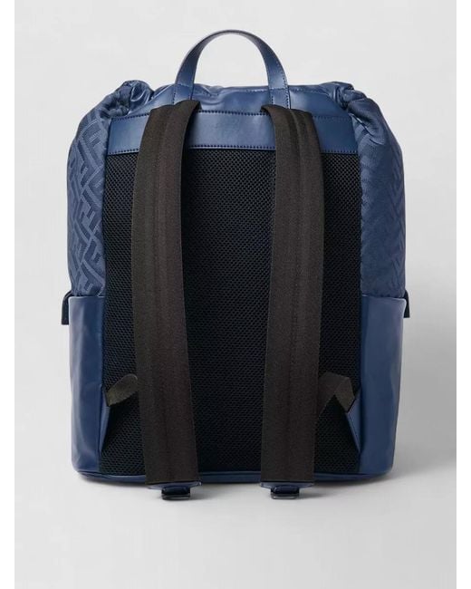 Fendi Blue Baguette Nylon Backpack