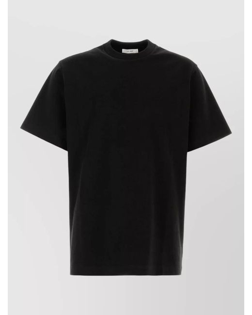 The Row Black Maiko Cotton Crew Neck Short Sleeve T-Shirt for men