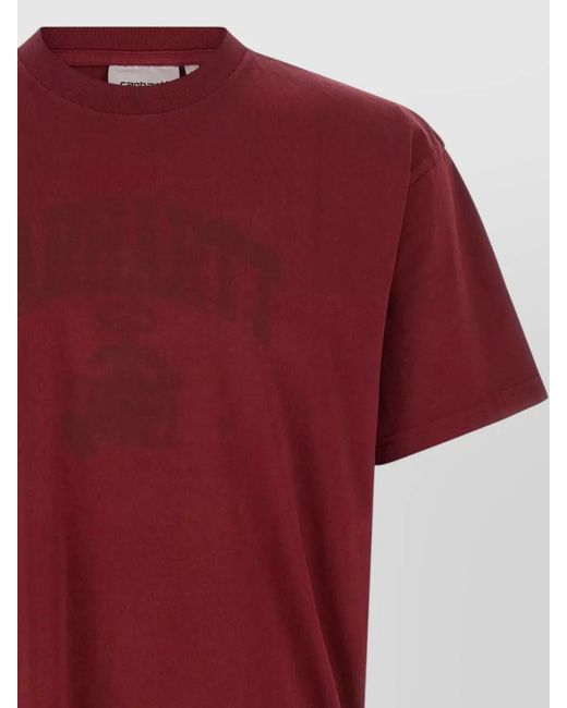 Carhartt Red Pond Corps Logo Crew Neck T Shirt for men