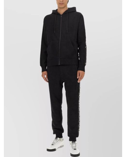 Versace Jeans Couture Black Regular-Fit Hoodie for men