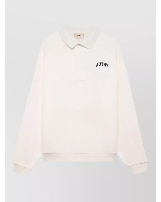Autry Natural Cotton Long-Sleeve Polo Shirt for men