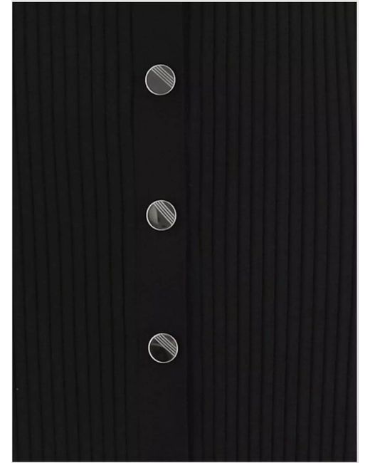 The Attico Black Knit Maxi Dress