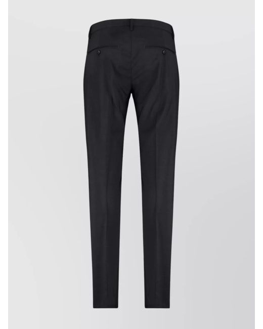 Dondup Blue Virgin Wool Tailored Trousers for men