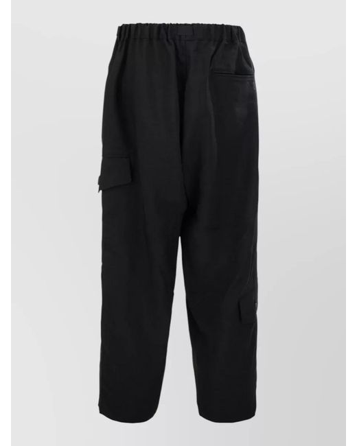 Y-3 Black Polyester Cargo Shorts for men
