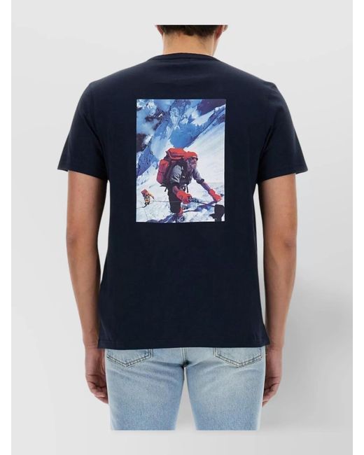 Woolrich Blue Logo T-Shirt for men