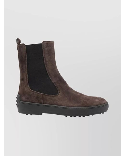 Tod's Brown Suede Ankle Boots