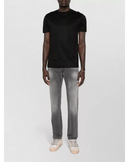 Emporio Armani Black Crewneck Cotton T-Shirt for men