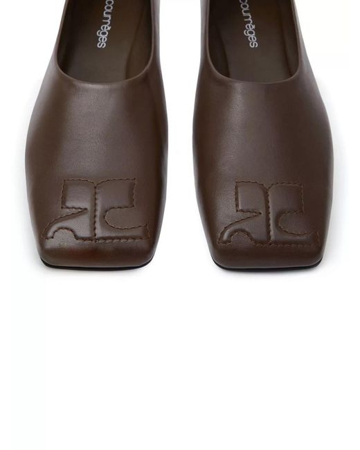 Courreges Multicolor Leather Ballerina Shoes