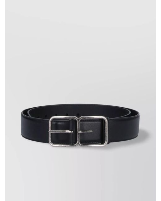 Saint Laurent Black Leather Belt for men