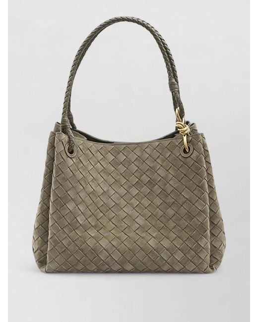 Bottega Veneta Gray Parachute Large Leather Tote Bag