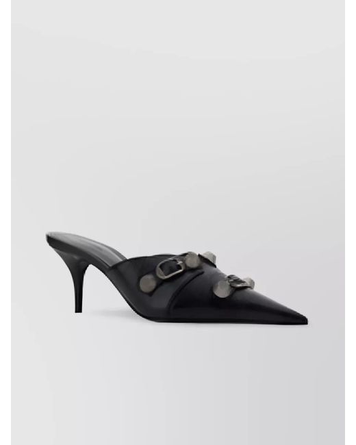 Balenciaga Black Leather Mules