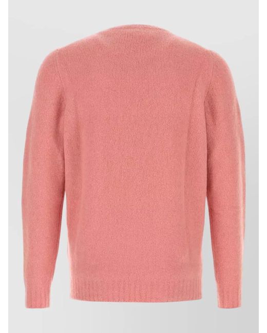 Fedeli Pink Cashmere Blend Jumper for men