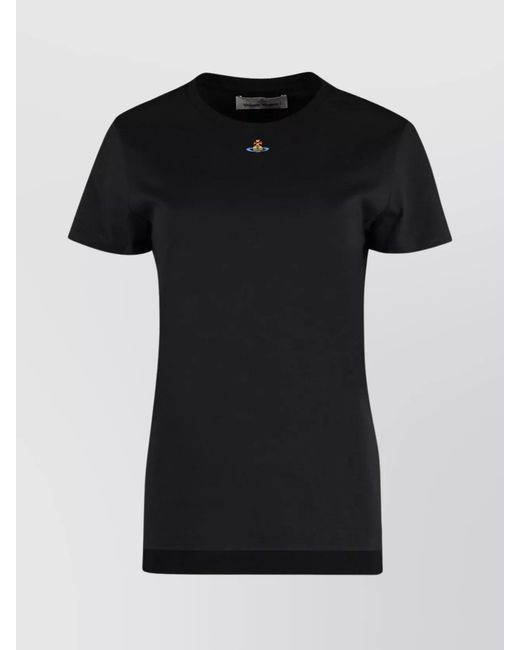 Vivienne Westwood Black Ribbed Cotton Crew-Neck T-Shirt