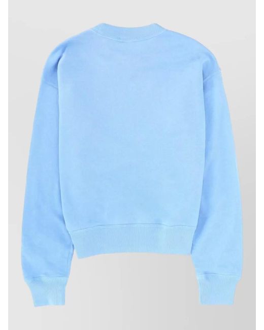 Polo Ralph Lauren Blue Knit Sweater Cuffs And Hem Detailed